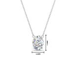 Load image into Gallery viewer, Oval 4 Prong Solitaire Pendant
