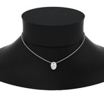 Load image into Gallery viewer, Oval 4 Prong Solitaire Pendant
