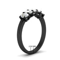 Thumbnail 95 - 1-carat-oval-shaped-diamond-5-stone-ring-in-black-gold-fdwb8008ovangle2-1.00ct-nl-bg