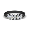 Thumbnail 91 - 1-carat-oval-shaped-diamond-5-stone-ring-in-black-gold-fdwb8008ovsleep-1.00ct-nl-bg