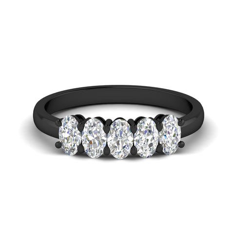 1-carat-oval-shaped-diamond-5-stone-ring-in-black-gold-fdwb8008ovsleep-1.00ct-nl-bg