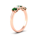 Thumbnail 19 - 1-carat-oval-shaped-emerald-5-stone-ring-in-rose-gold-fdwb8008ovgemgrangle2-1.00ct-nl-rg.jpg