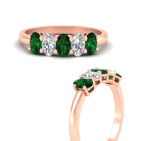 1-carat-oval-shaped-emerald-5-stone-ring-in-rose-gold-fdwb8008ovgemgrangle3-1.00ct-nl-rg.jpg