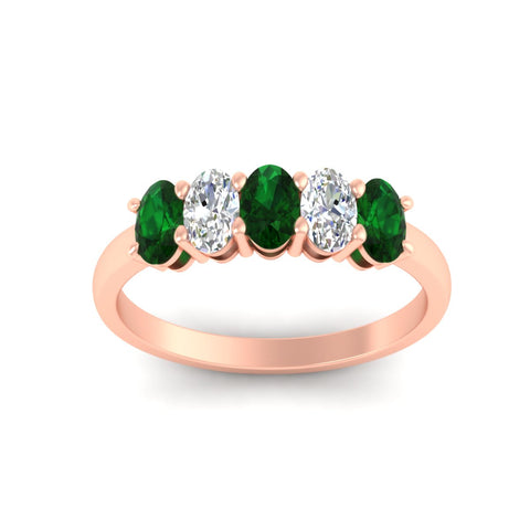 1-carat-oval-shaped-emerald-5-stone-ring-in-rose-gold-fdwb8008ovgemgrangle5-1.00ct-nl-rg.jpg