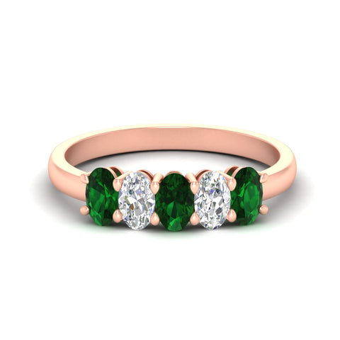 1-carat-oval-shaped-emerald-5-stone-ring-in-rose-gold-fdwb8008ovgemgrsleep-1.00ct-nl-rg.jpg