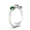 Thumbnail 50 - 1-carat-oval-shaped-emerald-5-stone-ring-in-white-gold-fdwb8008ovgemgrangle2-1.00ct-nl-wg-hw.jpg