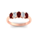 Thumbnail 23 - 1-carat-oval-shaped-ruby-5-stone-ring-in-rose-gold-fdwb8008ovgrudrangle5-1.00ct-nl-rg.jpg