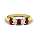 Thumbnail 81 - 1-carat-oval-shaped-ruby-5-stone-ring-in-yellow-gold-fdwb8008ovgrudrsleep-1.00ct-nl-yg.jpg