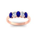 Thumbnail 8 - 1-carat-oval-shaped-sapphire-5-stone-ring-in-rose-gold-fdwb8008ovgsablangle5-1.00ct-nl-rg.jpg
