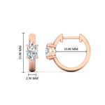 Load image into Gallery viewer, 1 Carat Solitaire Diamond Huggie Hoop Earrings