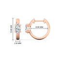 Thumbnail 41 - 1 Carat Solitaire Diamond Huggie Hoop Earrings