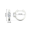 Thumbnail 47 - 1 Carat Solitaire Diamond Huggie Hoop Earrings