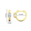 Load image into Gallery viewer, 1 Carat Solitaire Diamond Huggie Hoop Earrings