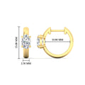 Thumbnail 53 - 1 Carat Solitaire Diamond Huggie Hoop Earrings