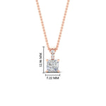 Load image into Gallery viewer, Pavé Bail Princess Cut Diamond Pendant