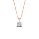 Load image into Gallery viewer, Pavé Bail Princess Cut Diamond Pendant