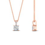 Load image into Gallery viewer, Pavé Bail Princess Cut Diamond Pendant