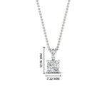 Load image into Gallery viewer, Pavé Bail Princess Cut Diamond Pendant