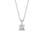 Load image into Gallery viewer, Pavé Bail Princess Cut Diamond Pendant