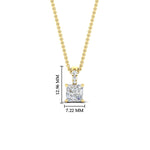 Load image into Gallery viewer, Pavé Bail Princess Cut Diamond Pendant