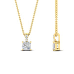 Load image into Gallery viewer, Pavé Bail Princess Cut Diamond Pendant