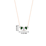 Load image into Gallery viewer, 1-carat-pear-5-diamond-pendant-necklace-with-emerald-in-FD-PD11130PE-1.00CT-GEMGR-NL-RG
