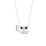 Load image into Gallery viewer, 1-carat-pear-5-diamond-pendant-necklace-with-emerald-in-FD-PD11130PE-1.00CT-GEMGR-NL-WG
