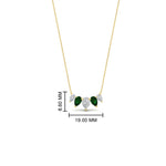 Load image into Gallery viewer, 1-carat-pear-5-diamond-pendant-necklace-with-emerald-in-FD-PD11130PE-1.00CT-GEMGR-NL-YG
