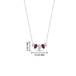 Load image into Gallery viewer, 1-carat-pear-5-diamond-pendant-necklace-with-pink-sapphire-in- FD-PD11130PE-1.00CT-GSADRPI-NL-WG
