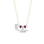 Load image into Gallery viewer, 1-carat-pear-5-diamond-pendant-necklace-with-pink-sapphire-in- FD-PD11130PE-1.00CT-GSADRPI-NL-YG
