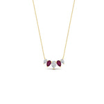 Load image into Gallery viewer, 1-carat-pear-5-diamond-pendant-necklace-with-pink-sapphire-in- FD-PD11130PE-1.00CT-GSADRPI-NL-YG
