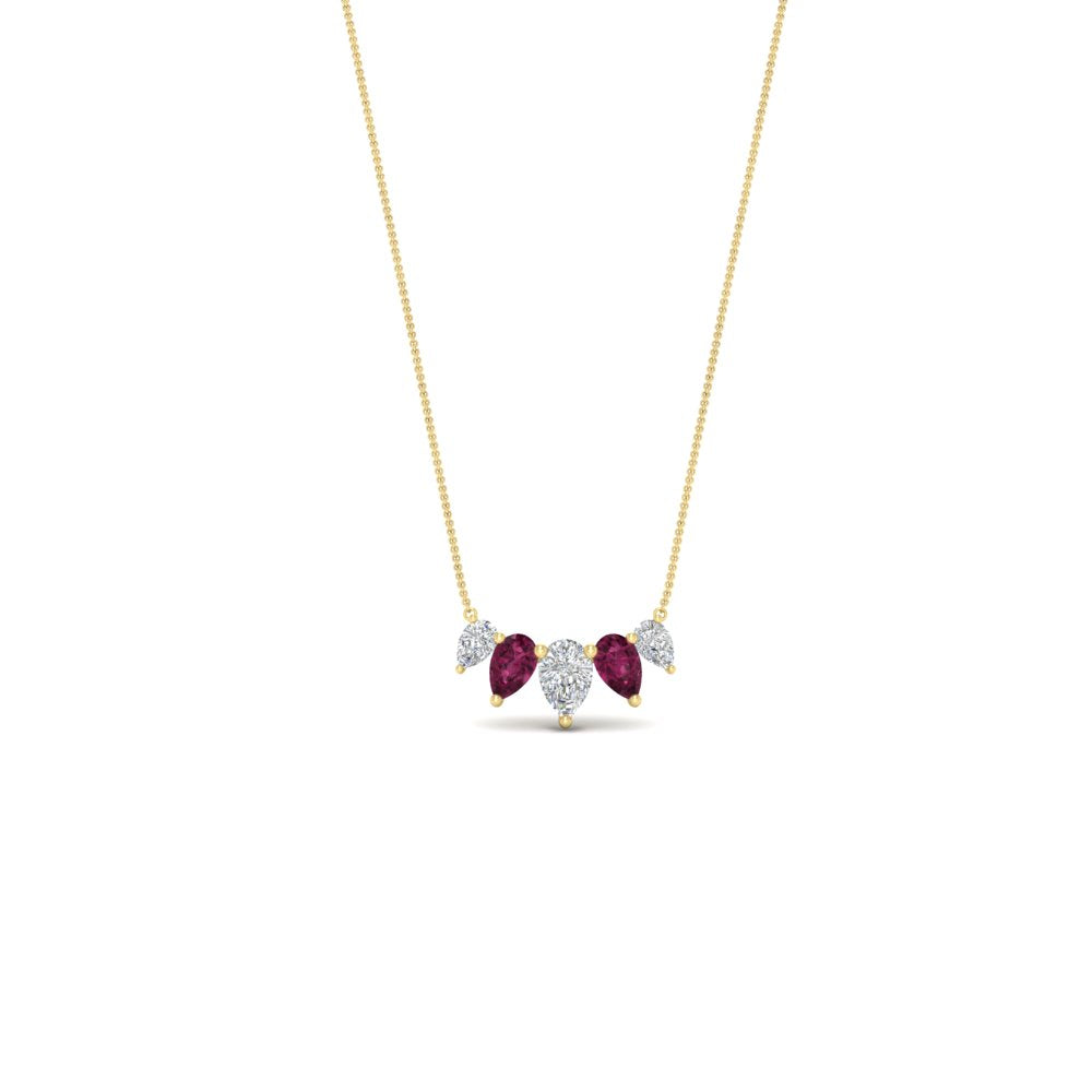 1-carat-pear-5-diamond-pendant-necklace-with-pink-sapphire-in- FD-PD11130PE-1.00CT-GSADRPI-NL-YG