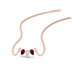 Load image into Gallery viewer, 1-carat-pear-5-diamond-pendant-necklace-with-ruby-in-FD-PD11130PE-1.00CT-GRUDR-NL-RG
