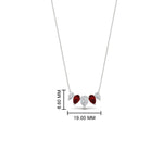 Load image into Gallery viewer, 1-carat-pear-5-diamond-pendant-necklace-with-ruby-in-FD-PD11130PE-1.00CT-GRUDR-NL-WG
