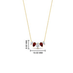 Load image into Gallery viewer, 1-carat-pear-5-diamond-pendant-necklace-with-ruby-in-FD-PD11130PE-1.00CT-GRUDR-NL-YG
