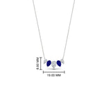 Load image into Gallery viewer, 1-carat-pear-5-diamond-pendant-necklace-with-sapphire-in-FD-PD11130PE-1.00CT-GSABL-NL-WG
