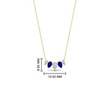 Load image into Gallery viewer, 1-carat-pear-5-diamond-pendant-necklace-with-sapphire-in-FD-PD11130PE-1.00CT-GSABL-NL-YG
