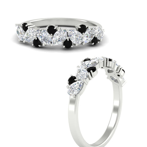 1-carat-pear-and-round-black-diamond-half-eternity-wedding-band-in-white-gold-FD9174BGBLACKANGLE3-1.00CT-NL-WG
