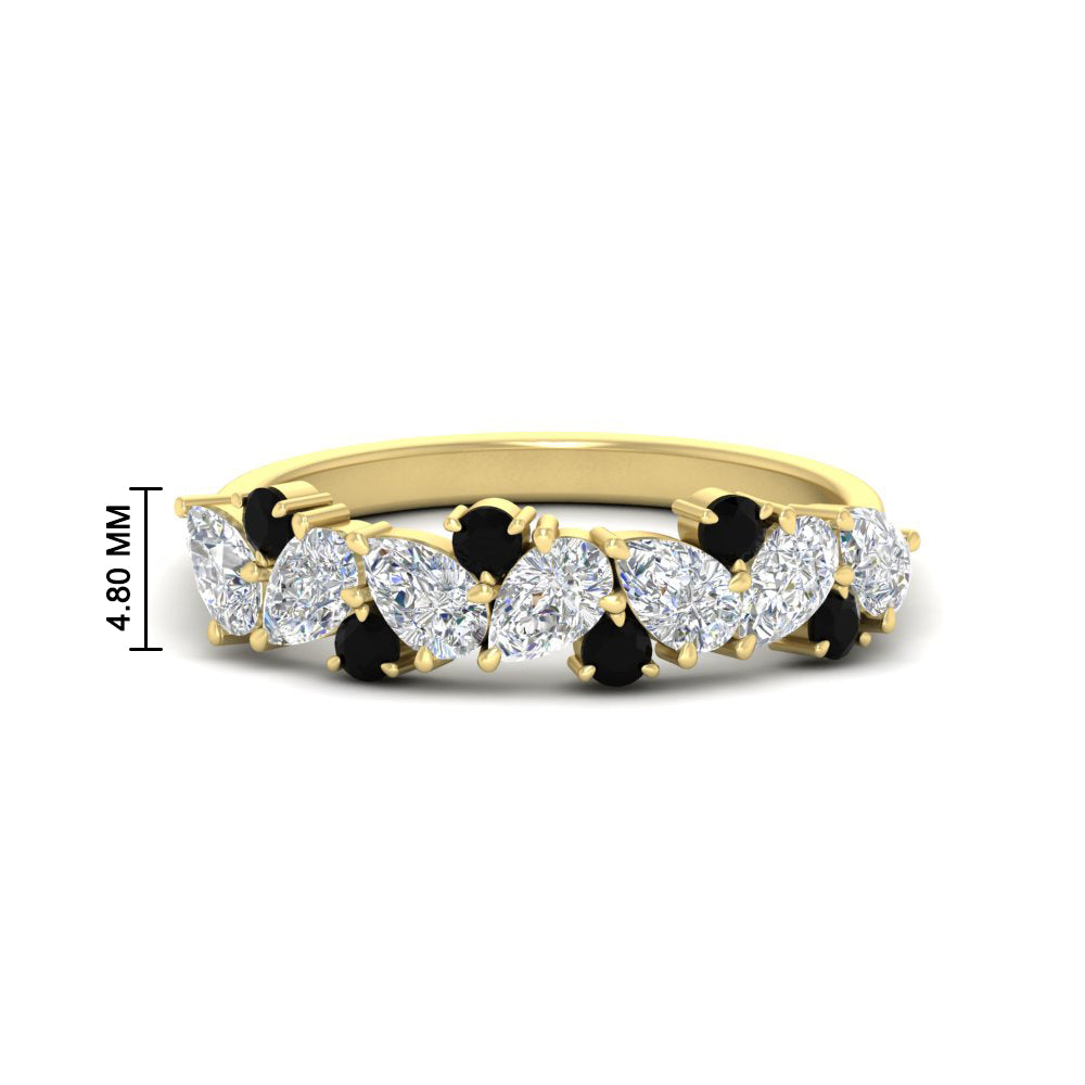 1-carat-pear-and-round-black-diamond-half-eternity-wedding-band-in-yellow-gold-FD9174BGBLACK-1.00CT-NL-YG-HW