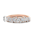 Load image into Gallery viewer, 1-carat-pear-and-round-diamond-half-eternity-wedding-band-in-rose-gold-FD9174B-1.00CT-NL-RG-HW
