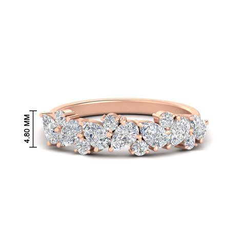 1-carat-pear-and-round-diamond-half-eternity-wedding-band-in-rose-gold-FD9174B-1.00CT-NL-RG-HW