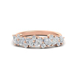 Load image into Gallery viewer, 1-carat-pear-and-round-diamond-half-eternity-wedding-band-in-rose-gold-FD9174B-1.00CT-NL-RG
