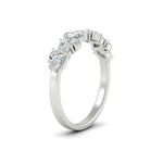 Load image into Gallery viewer, 1-carat-pear-and-round-diamond-half-eternity-wedding-band-in-white-gold-FD9174BANGLE2-1.00CT-NL-WG
