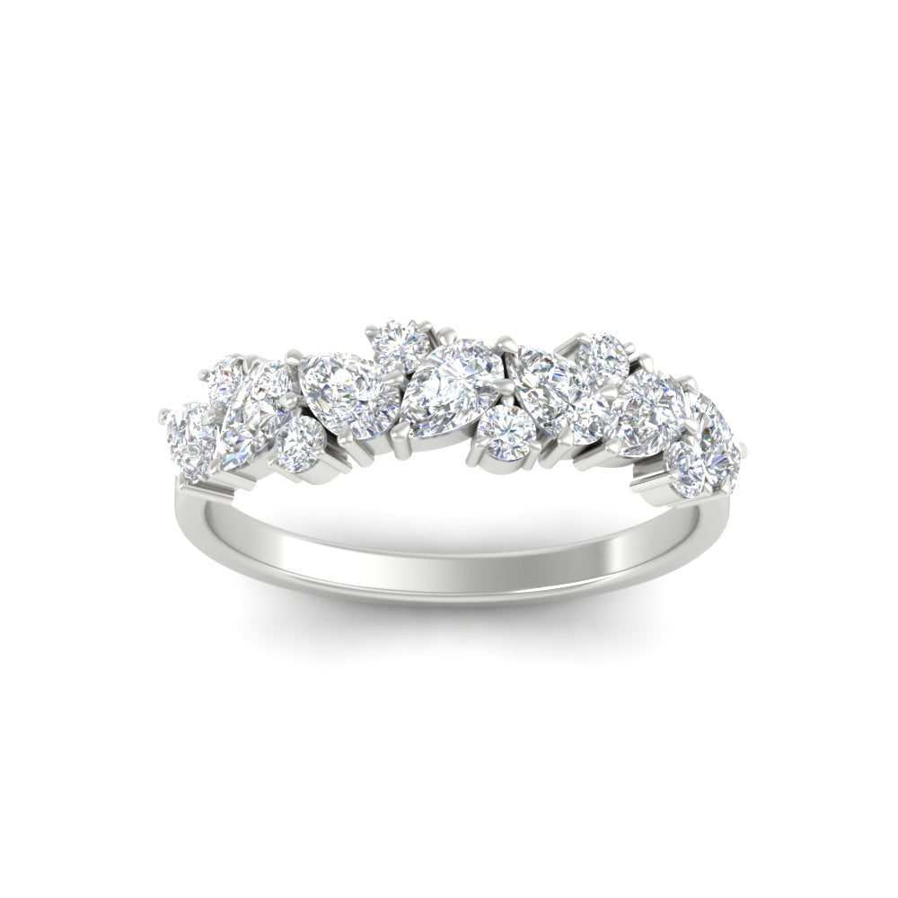 1-carat-pear-and-round-diamond-half-eternity-wedding-band-in-white-gold-FD9174BANGLE5-1.00CT-NL-WG