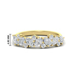 Load image into Gallery viewer, 1-carat-pear-and-round-diamond-half-eternity-wedding-band-in-yellow-gold-FD9174B-1.00CT-NL-YG-HW
