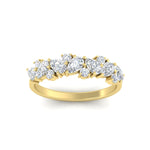 Load image into Gallery viewer, 1-carat-pear-and-round-diamond-half-eternity-wedding-band-in-yellow-gold-FD9174BANGLE5-1.00CT-NL-YG
