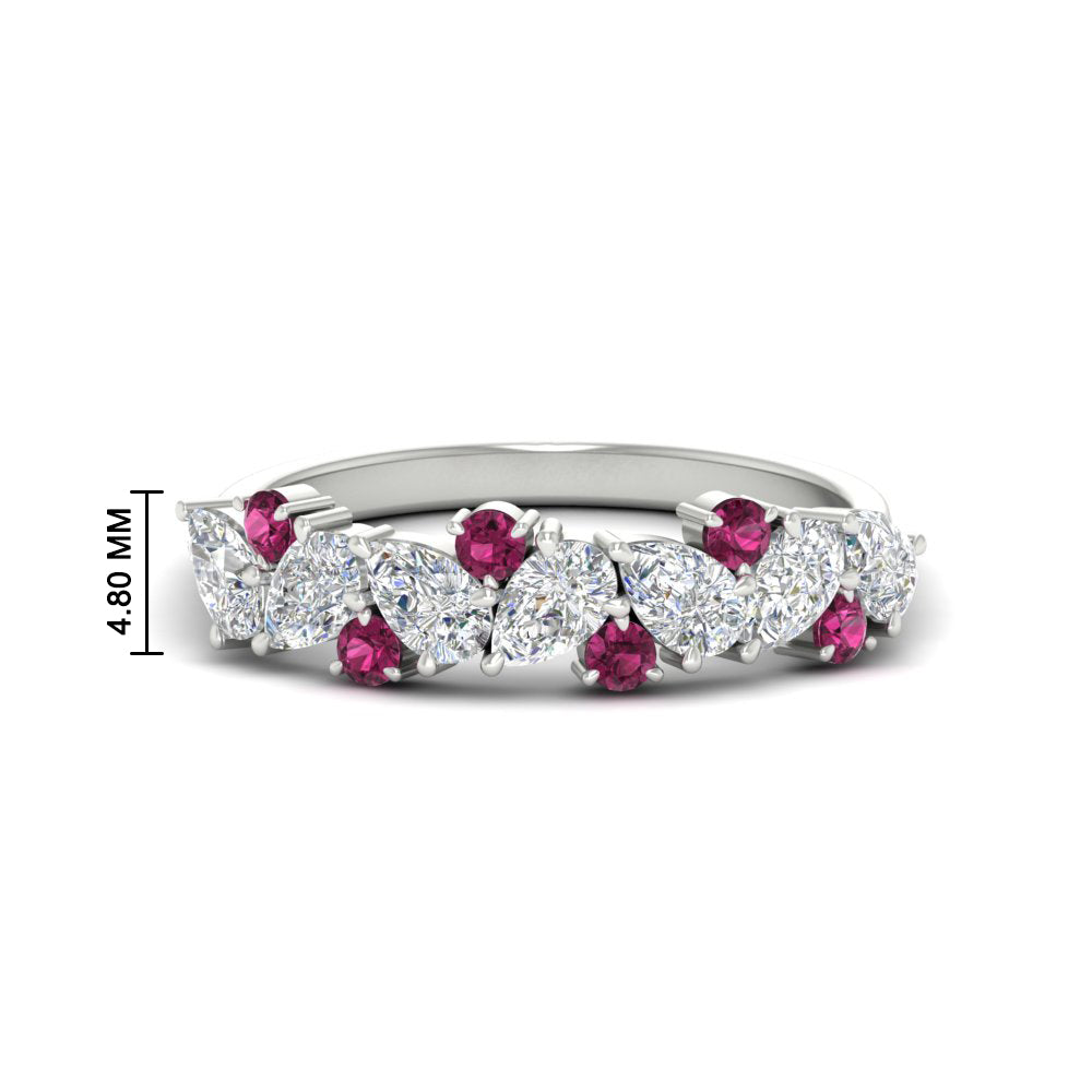 1-carat-pear-and-round-pink-sapphire-half-eternity-wedding-band-in-white-gold-FD9174BGSADRPI-1.00CT-NL-WG-HW