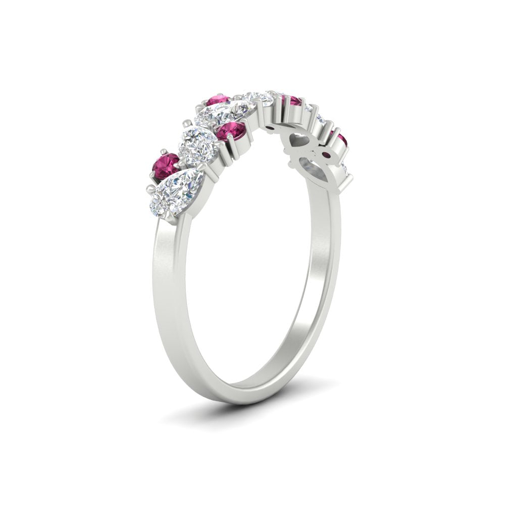 1-carat-pear-and-round-pink-sapphire-half-eternity-wedding-band-in-white-gold-FD9174BGSADRPIANGLE2-1.00CT-NL-WG