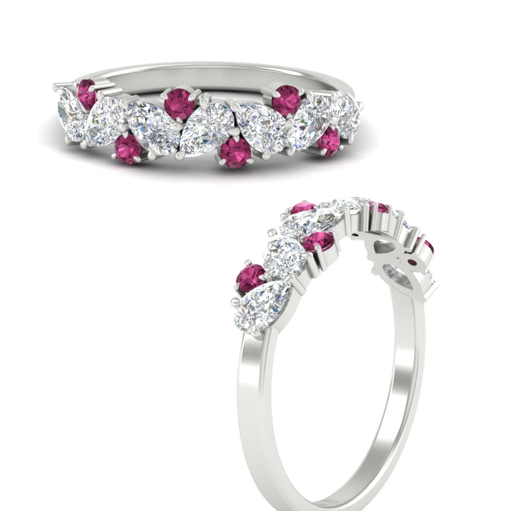 1-carat-pear-and-round-pink-sapphire-half-eternity-wedding-band-in-white-gold-FD9174BGSADRPIANGLE3-1.00CT-NL-WG