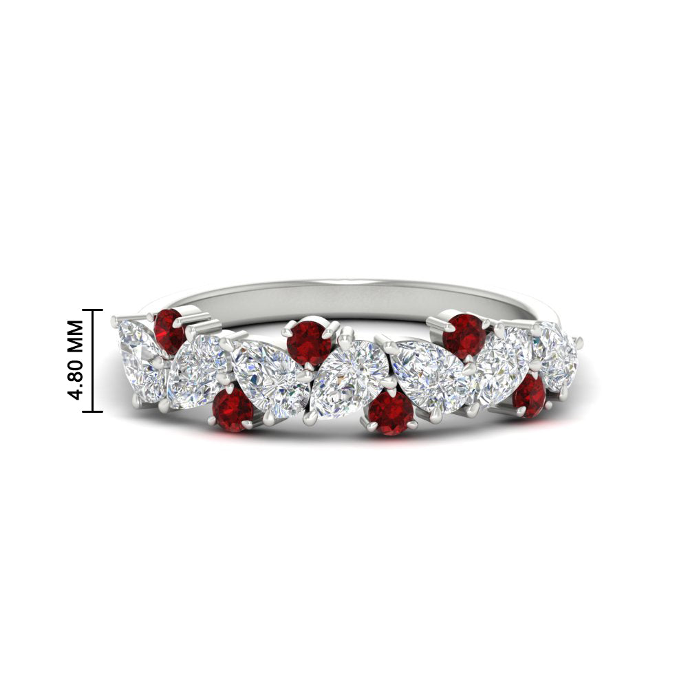 1-carat-pear-and-round-ruby-half-eternity-wedding-band-in-white-gold-FD9174BGRUDR-1.00CT-NL-WG-HW